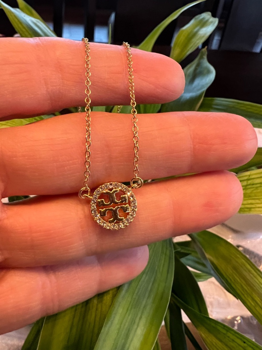 Tory Burch Gold Pendant Necklace